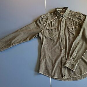 Buckle Black Long Sleeve Shirt